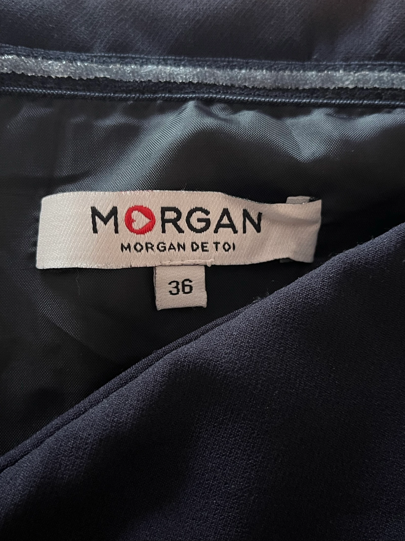 Robe Morgan col bardot Azul Marinho / 181-RILA.F T36 – photo 3